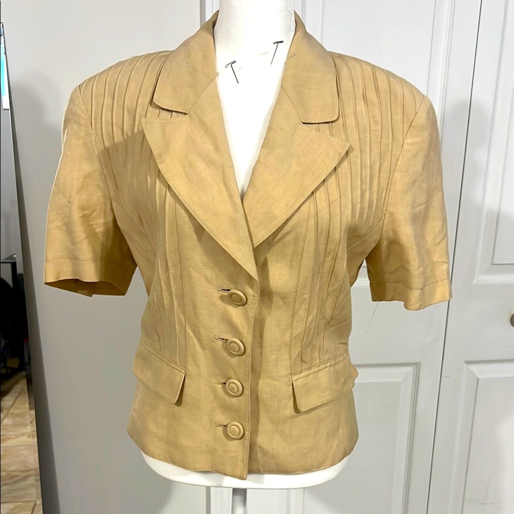 Vintage Mondi Tan Short Sleeve Jacket